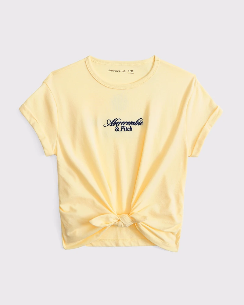 knot-front logo tee