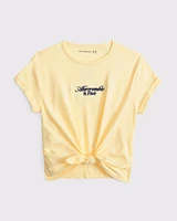 knot-front logo tee
