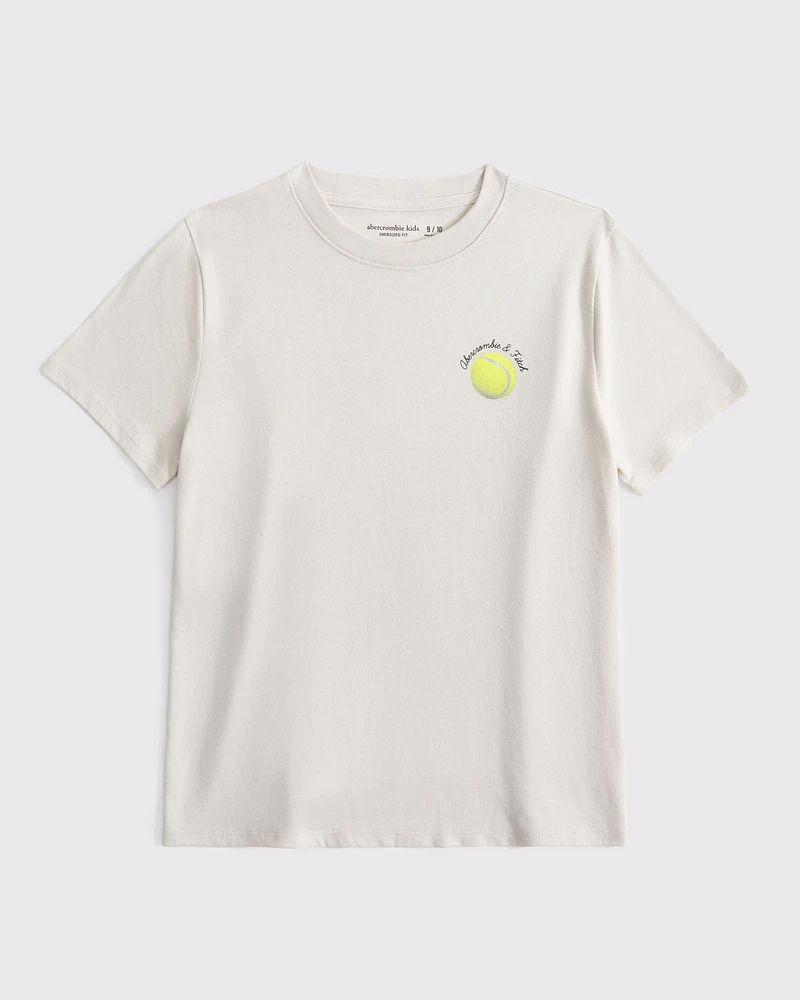 oversized graphic logo tee
