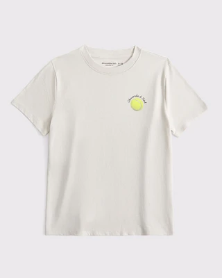 oversized graphic logo tee