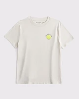 oversized graphic logo tee