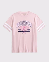 oversized harvard university graphic tee
