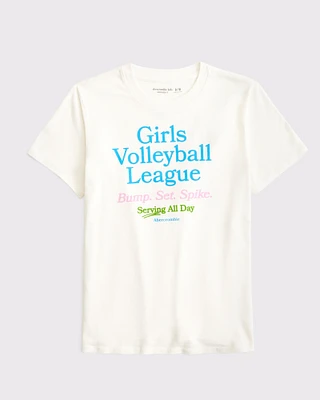oversized volleyball graphic tee