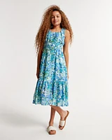 tiered midi dress
