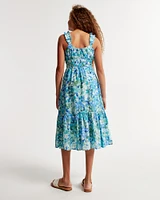 tiered midi dress
