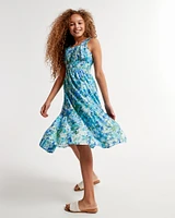 tiered midi dress