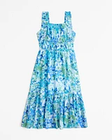 tiered midi dress