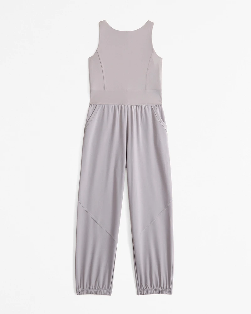 ypb mixed fabric jumpsuit