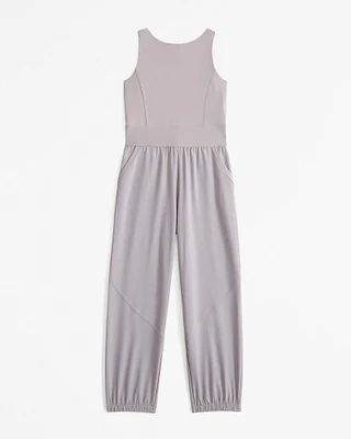 ypb mixed fabric jumpsuit