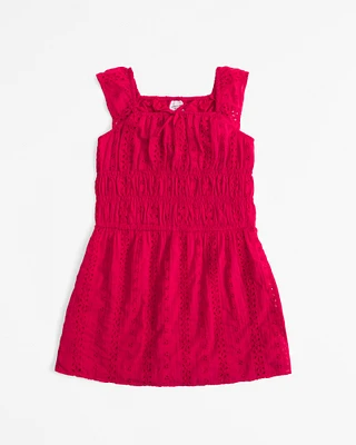 smocked waist mini dress