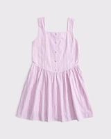 button-through poplin mini dress