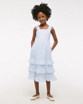 tiered ruffle maxi dress