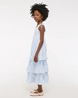 tiered ruffle maxi dress