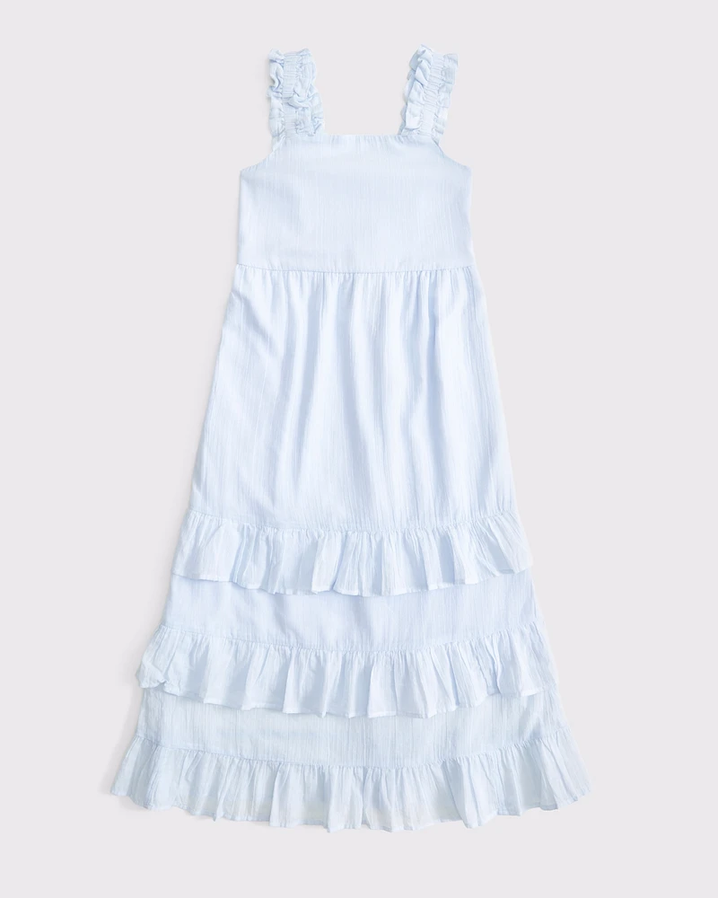 tiered ruffle maxi dress