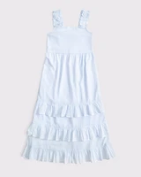 tiered ruffle maxi dress