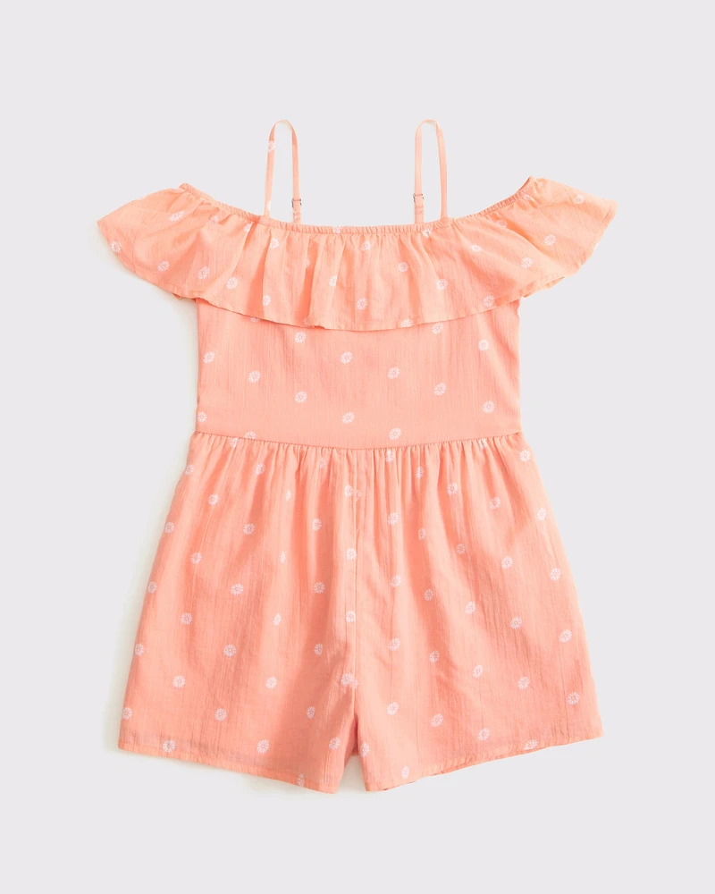 off-the-shoulder ruffle romper