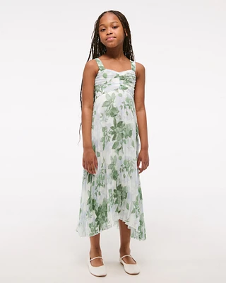 the a&f giselle pleated maxi dress