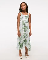 the a&f giselle pleated maxi dress