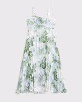 the a&f giselle pleated maxi dress