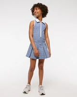 ypb pleated drop-waist polo mini dress