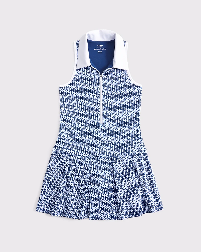 ypb pleated drop-waist polo mini dress