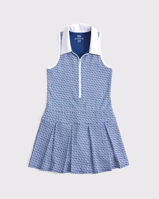 ypb pleated drop-waist polo mini dress
