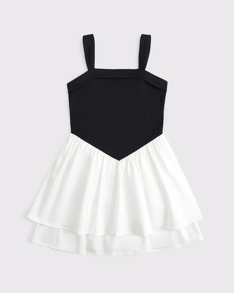 tiered ruffle mini dress