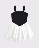 tiered ruffle mini dress