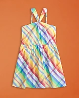kids pride halter mini dress