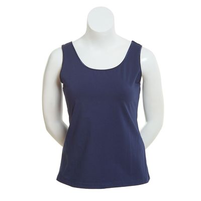 Womens Preswick & Moore(R) Solid Knit Satin Trim Tank Top