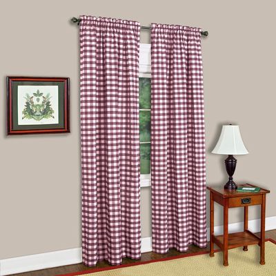 Achim Buffalo Check Rod Pocket Curtain Panel