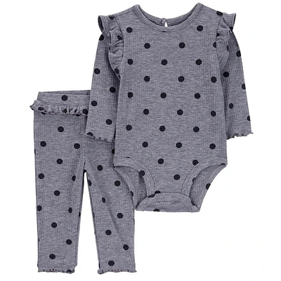 Baby Girl (NB-24M) Carter's(R) 2pc. Polka Dot Bodysuit & Pants Set