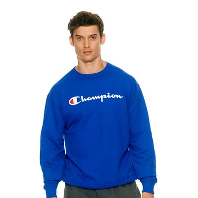 Mens Champion Graphic Powerblend(R) Fleece Crew Neck Sweatshirt