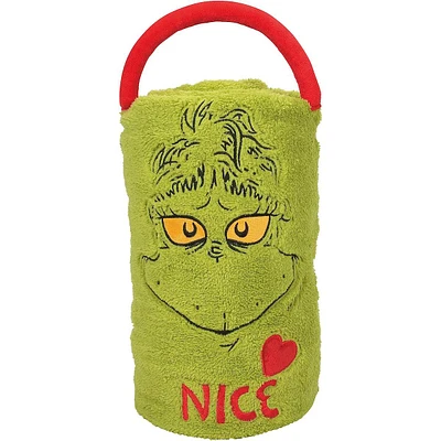 Department 56 Naughty Nice Grinch Snow Throw