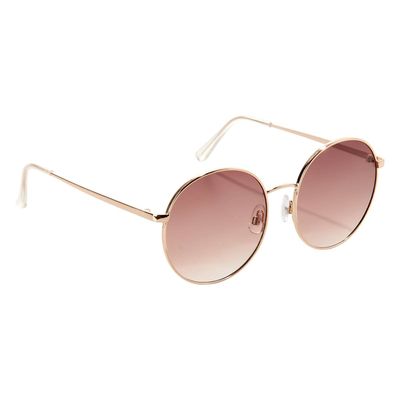 Womens Fantas Eyes Ocarina Large Round Metal Sunglasses