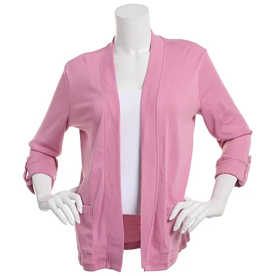 Petite Hasting & Smith 3/4 Sleeve Open Front Cardigan