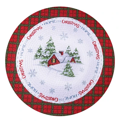 Kay Dee Home for Christmas Braided Placemat