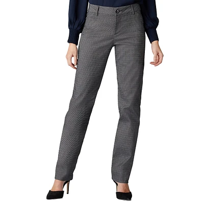 Petite Lee(R) Wrinkle Free Mid Rise Relaxed Fit Straight Leg Pants