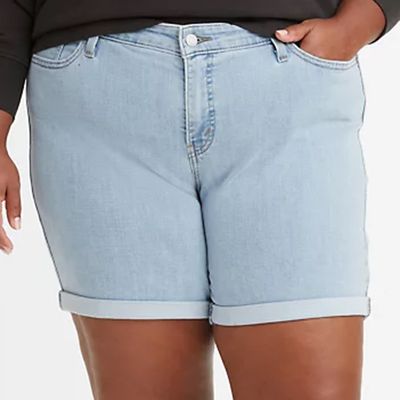 Plus Size Levi's(R) Mid Length Denim Shorts