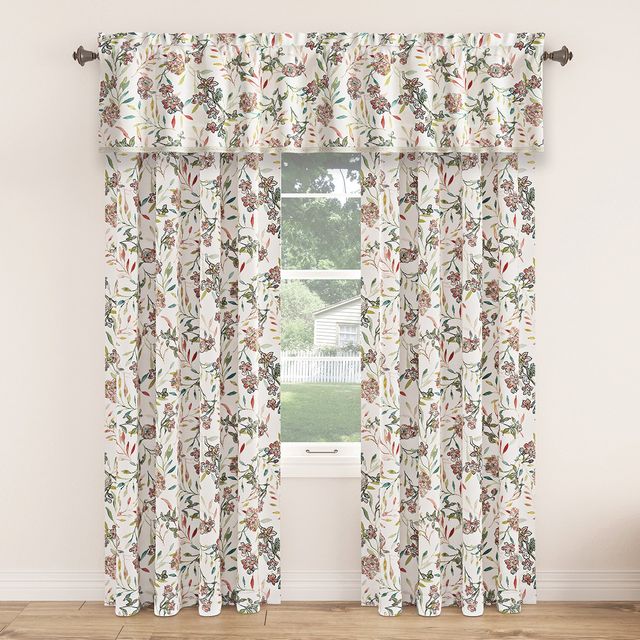 Boscov's Lily Garden Floral Print Room Darkening Panel Curtain |  Connecticut Post Mall