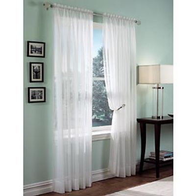 Roma II Voile Sheer Rod Pocket Curtain Panel