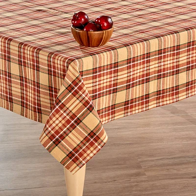 Cottage Classics(R) Brick Plaid Tablecloth