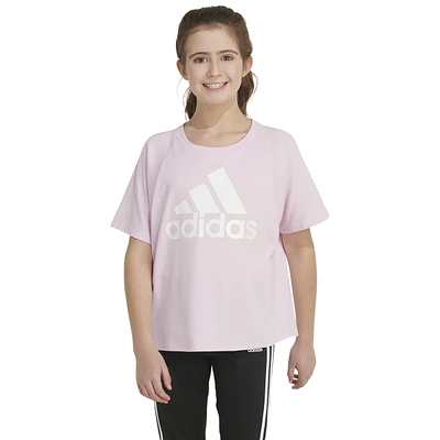 Girls (7-16) adidas(R) Short Sleeve Raglan Loose Box Logo Tee