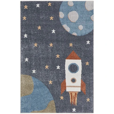 Nourison Astra Rocket Ship Rectangular Area Rug