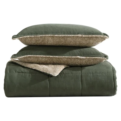 Wrangler Legendary Suede-Textured Reversible Comforter-Sham Set