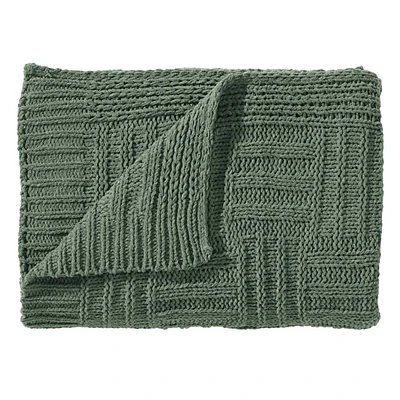 Tommy Bahama Chain Basket Cable Knit Throw