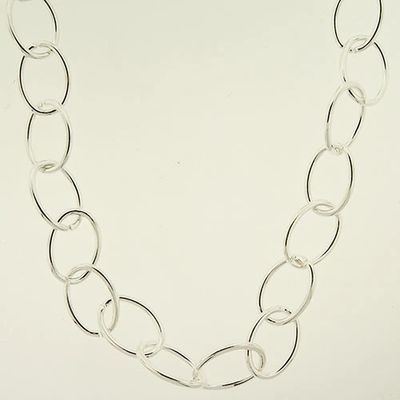 Wearable Art Silver-Tone Large Links Necklace