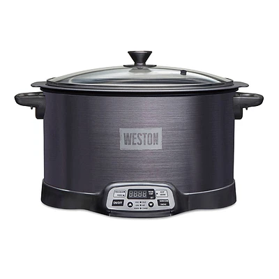 Weston(R) 2-in-1 Indoor Smoker & Slow Cooker