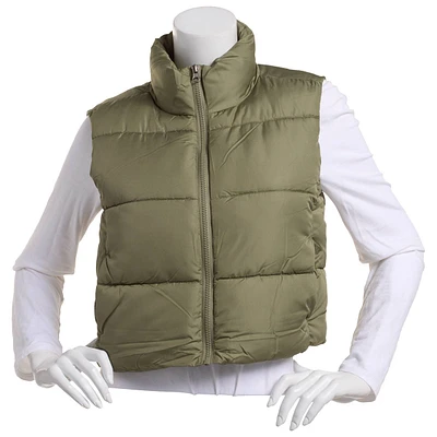 Juniors No Comment Boxy Puffer Vest