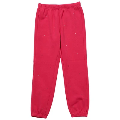 Girls (7-16) No Comment Solid Sweatpants w/ Rhinestones